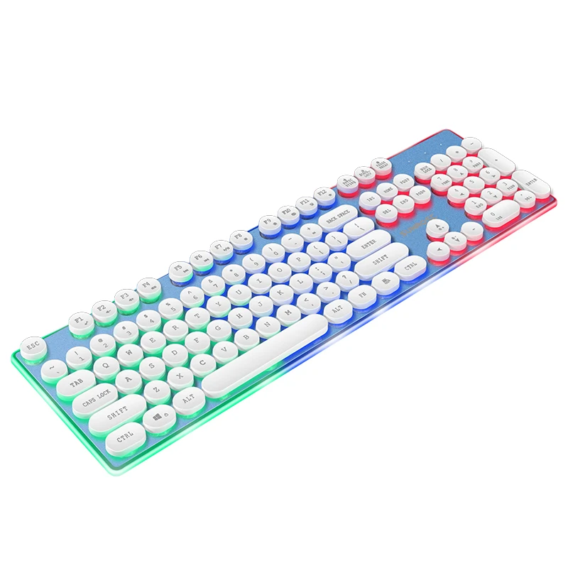 Sunrose Gk30 104 клавиш английские проводные Usb Красочные черные легкие Подвески