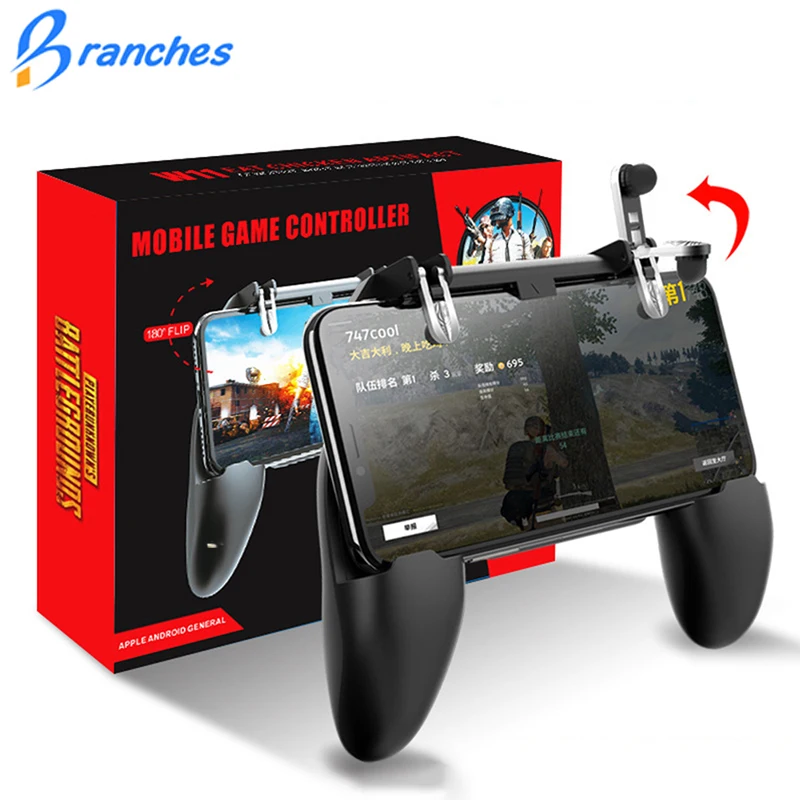 All-in-One Mobile Game PUBG Controller Free Fire PUGB Mobile Joystick Gamepad Metal L1 R1 Button for iPhone Gaming
