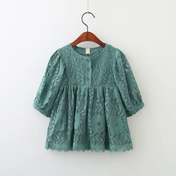 

spring baby girl lace dress green fashion birthday baby frock kids dresses for girl's clothing children clothes beautiful