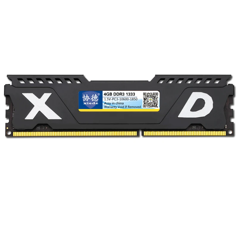 

Xiede Desktop Computer Memory Ram Module Ddr3 1333 4Gb Pc3-10600 240Pin Dimm 1333Mhz With Heat Sink For Amd/Inter X066