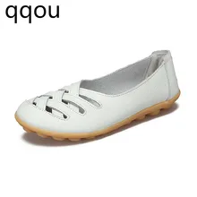 Женская обувь; сезон весна; дышащие кожаные женские тонкие туфли на плоской подошве; повседневная обувь с закрытым носком