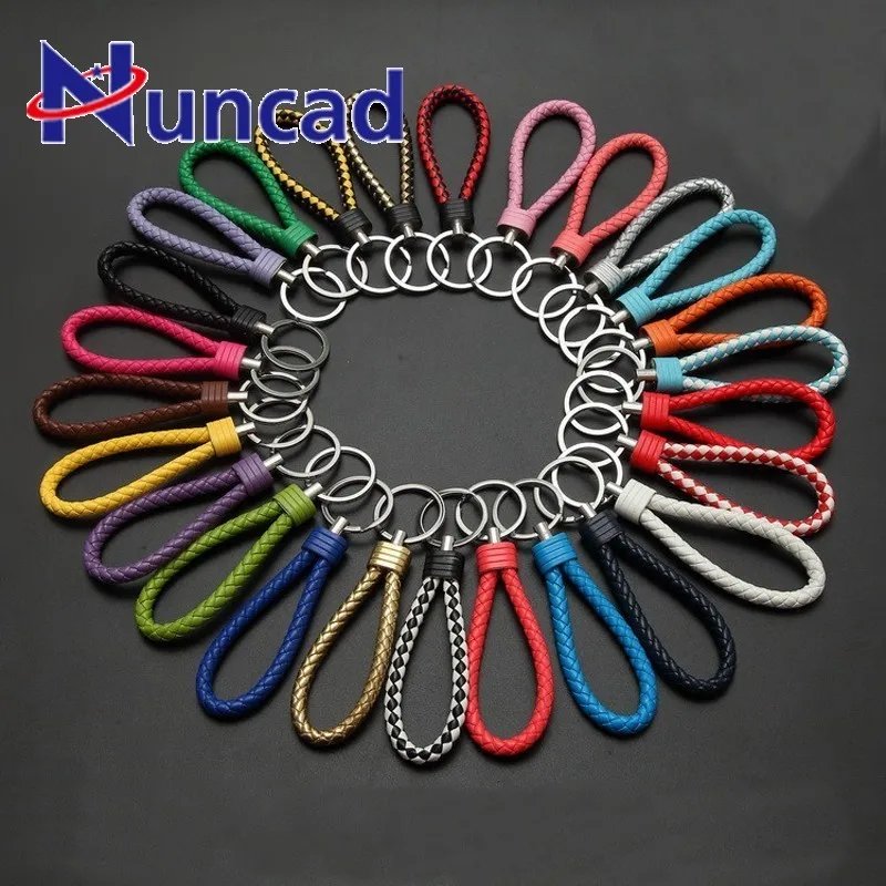 Handmade Multi Style Leather Rope Key Chain Colorful