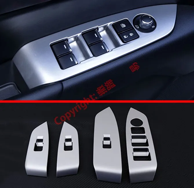 

ABS Pearl Chrome Interior Door Window Buttons Cover Trim For Mazda CX-5 2017 2018 2019 Car Accessories Stickers