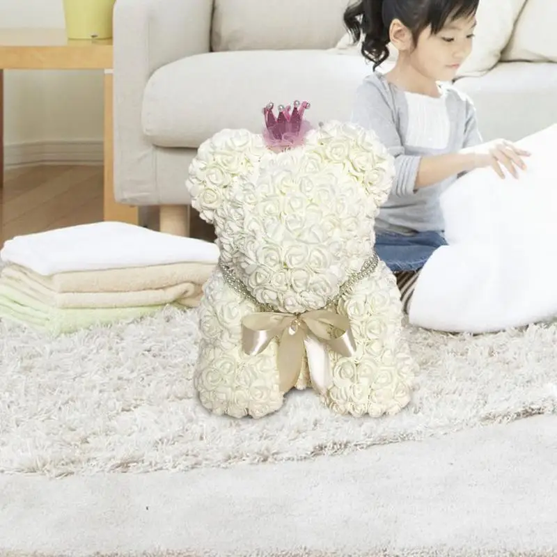 

Bear Mold Artificial Flower Head Rose Teddy Valentine's Day Gifts Party Wedding Decoration