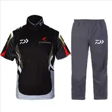 Комплекты одежды для рыбалки Мужские дышащие UPF 50+ УФ Защита открытый спортивный костюм летняя рыболовная рубашка и брюки