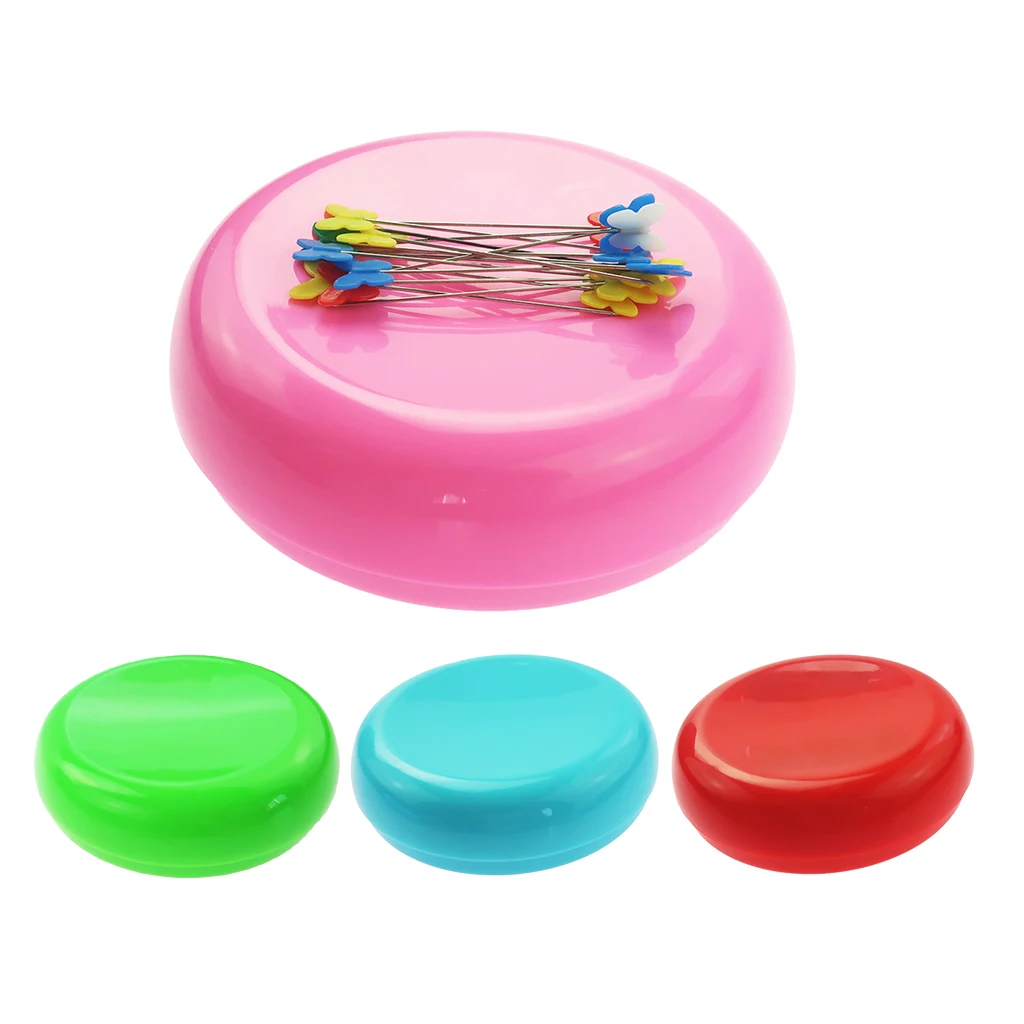 

Home Useful DIY Round Shape Magnetic Needle Pin Cushion Sewing Tool Accessories