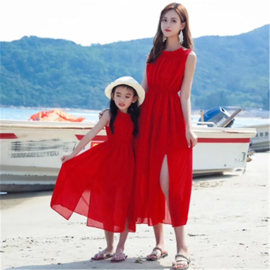 mommy and me red dresses