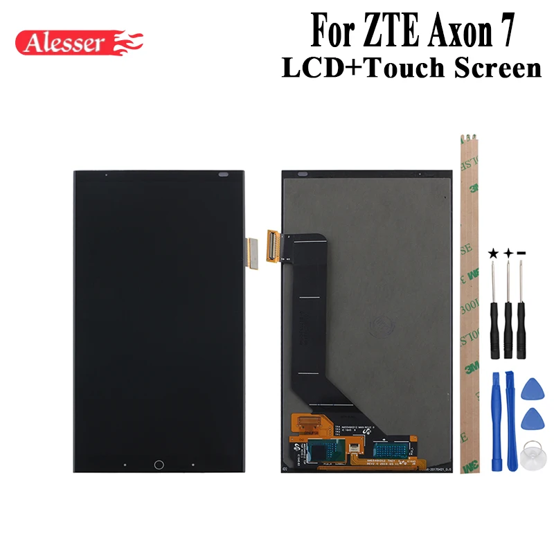 

Alesser For ZTE Axon 7 LCD Display and Touch Screen Assembly Repair Parts With Tools And Adhesive For ZTE Axon 7 Phone