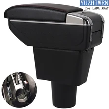 Para LADA XRAY reposabrazos caja LADA XRAY Universal Almacenamiento de reposabrazos central para coche caja soporte taza Cenicero modificación Accesorios