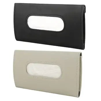 

Car Sunshade Paper Towel Bag Multi - Function Leather Car Hanging Seat Car Carton Tissue Box Shade Paper Towel Box