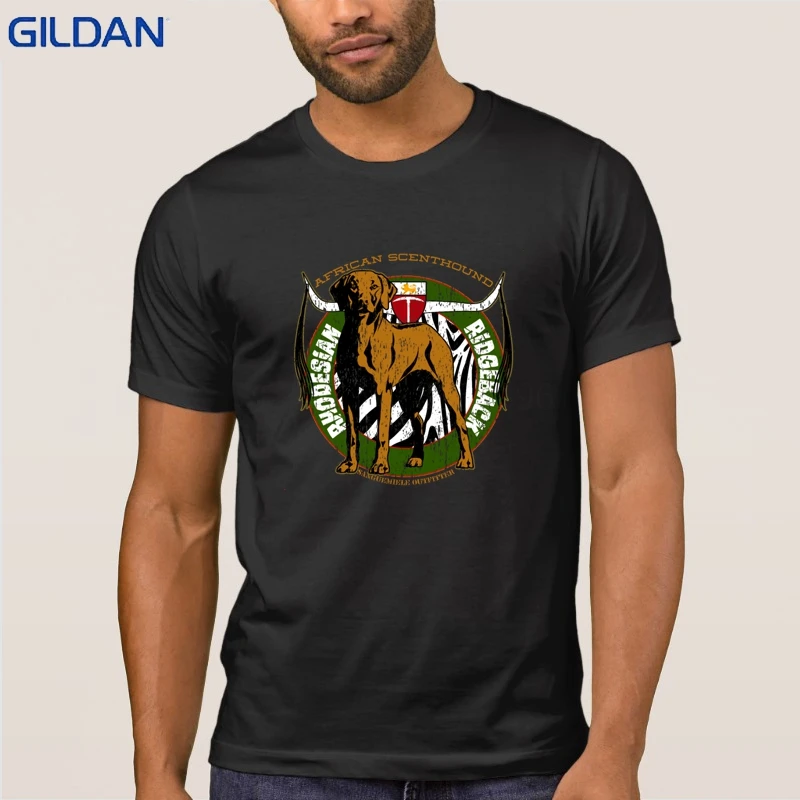 2018 Latest Rhodesian Ridgeback Dog T-Shirt Homme Cotton Organic Short Sleeve Men Shirt Brand- Clothing Plus Size | Мужская одежда
