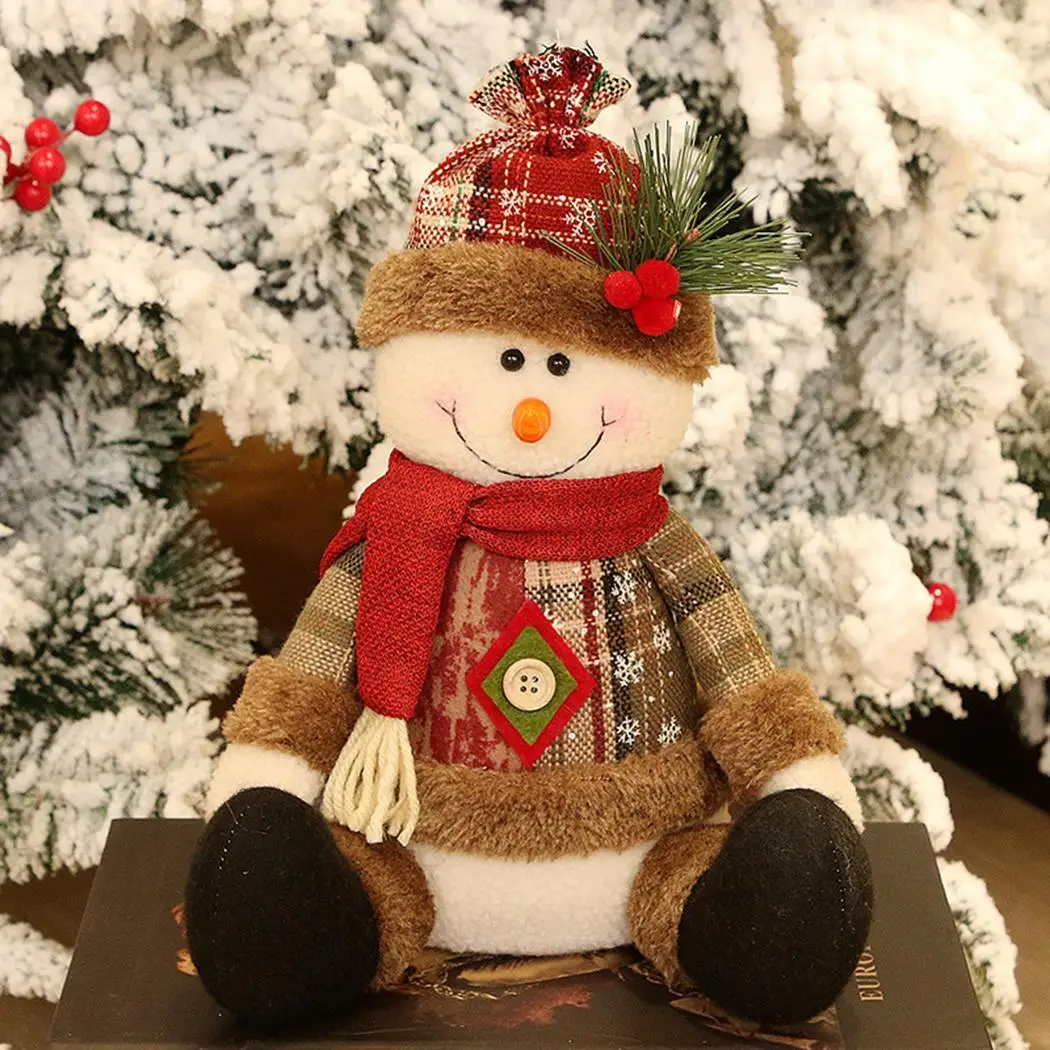 

Children Cute Christmas Doll Toy Christmas Home As Picture Decoration Elk, Snowman, Old Ornament