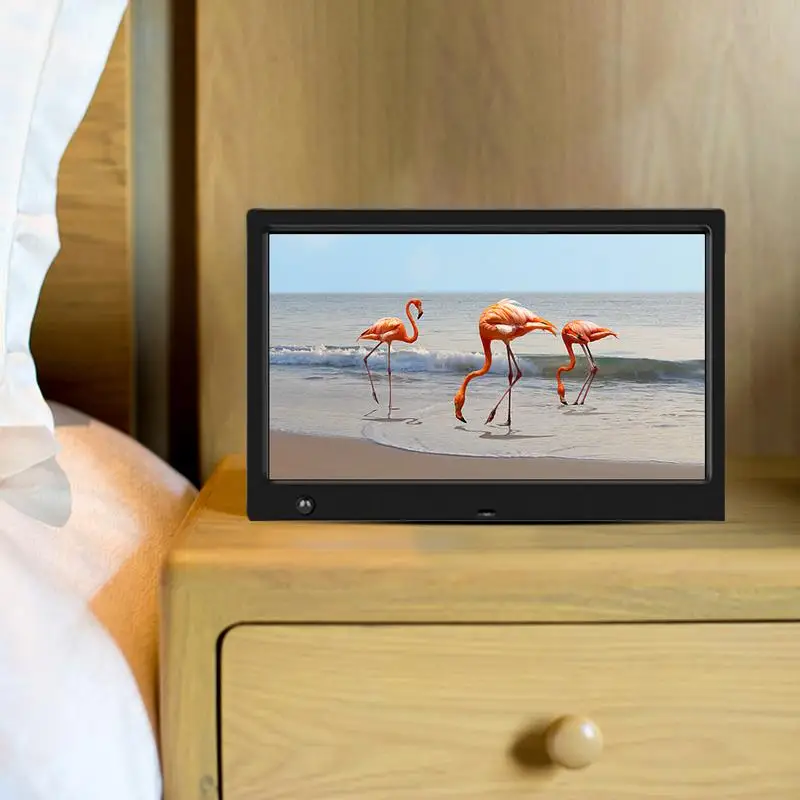 

Digital Photo Picture Frames 10-inch HD Digital Frames Support MP3 MP4 Video Player Calendar Playback Mode With Remote Control