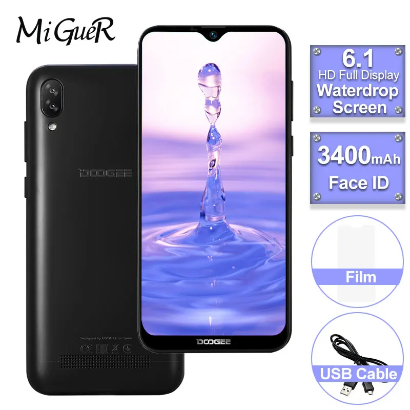 

DOOGEE Y8c Android 8.1 6.1inch 19:9 Waterdrop LTPS Screen Smartphone MTK6580 1GB RAM 16GB ROM 3400mAh Dual SIM 8MP+5MP WCDMA