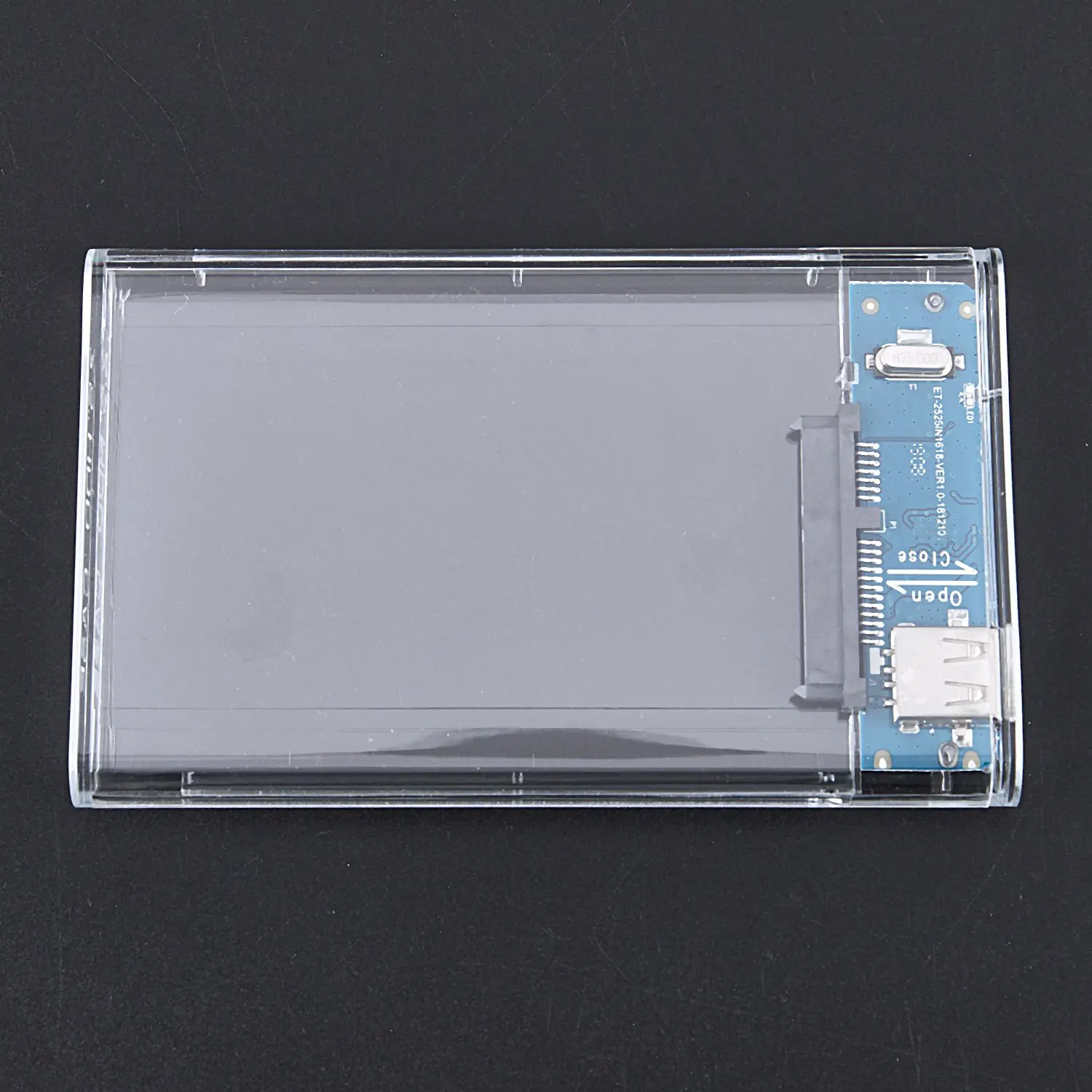 External Hard Drive Enclosure Usb 2.0 To Sata Ssd And Hdd Case Support 4Tb 2.5-Inch Drive Compatible Clear Enclosure Disk Case