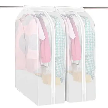 

Washable Multi Pieces Dustproof Storage Bags Clothes Storage Bag 3D Suit Garment Coat Dustproof Cover Protector Organizer Bags