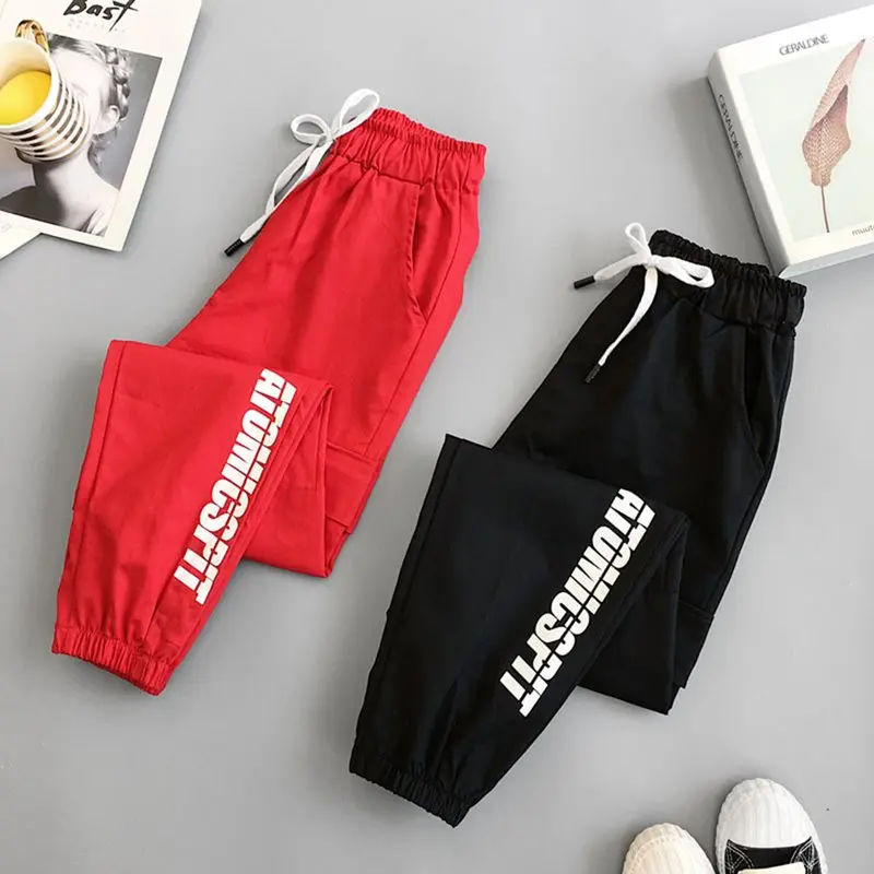 Casual Pants Streetwear Women Plus Size Gothic Black Joggers Loose Harajuku Letter Sweatpants Autumn Female High Waist Pants New Casual Pants Streetwear Women Plus Size Gothic Black Joggers Loose Harajuku Letter Sweatpants Autumn Female High Waist Pants New