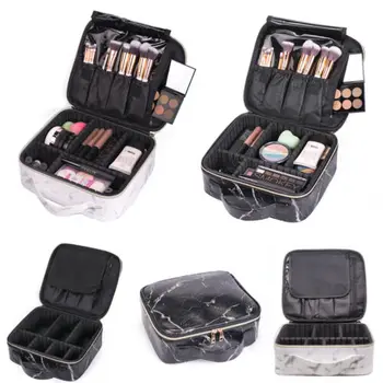 

Creative Multi-Function Large Make Up Bag Marble Pattern Practical Portable Vanity Case Cosmetic Storage Box Fashionable