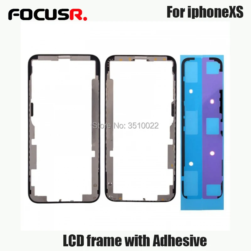 

Novecel phone accessory for LCD Front Supporting Frame Bezel Bracket LCD Frame with Adhesive for apple iphoneXS (Black)