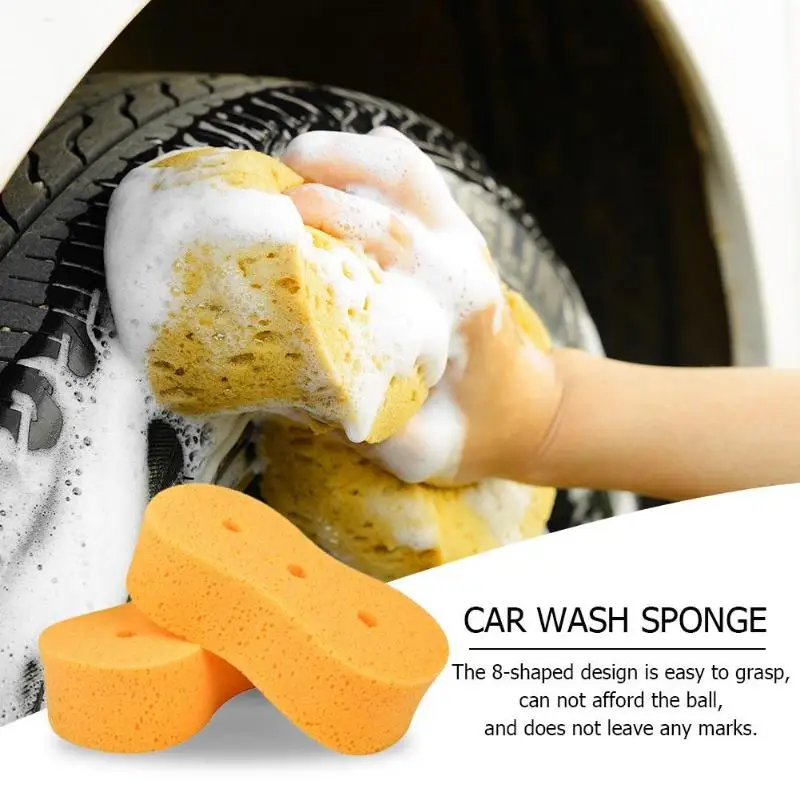 1 Piece Large Car Wash Sponge 3 Holes Coral Sponge Block Car