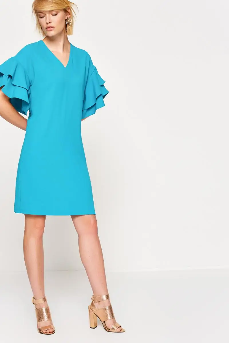 

Koton Women Turquoise Dress 8KAK88166PW