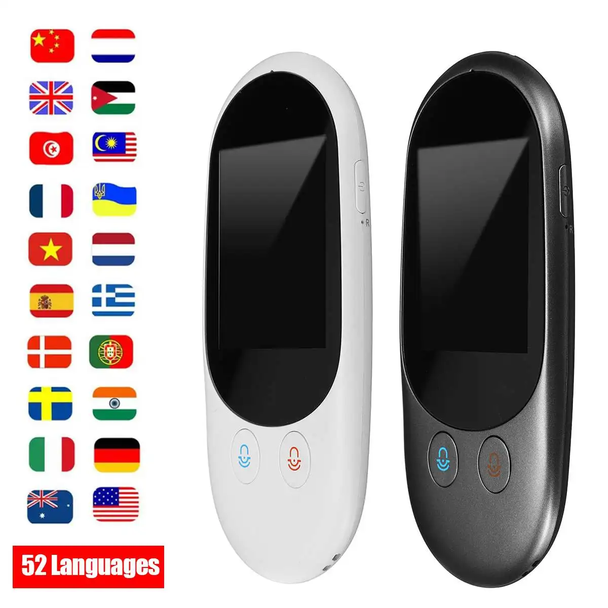 

Wireless WiFi Smart Voice Translator Portable 52Language 2-Way Language Translation Traductor Business Meeting Learning Travel