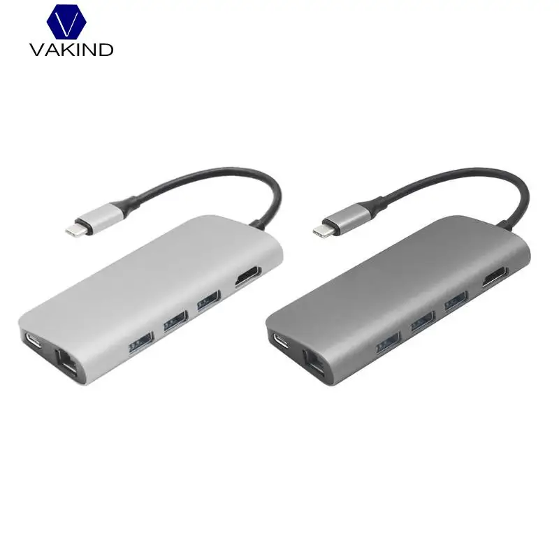 

2019 8-in-1 Multi Ports USB3.0 Type-C HUB To 4K Video HDMI Adapter for Macbook SD/TF Card