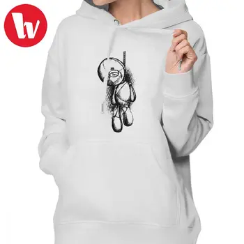 

Korn Hoodie Hanging Doll Hoodies Navy Blue Long-sleeve Hoodies Women Oversized Kawaii Streetwear Graphic Cotton Pullover Hoodie
