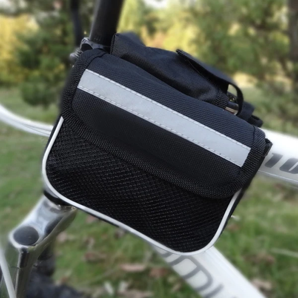 Практичная многофункциональная сумка на раму для горного велосипеда, велосипедная сумка с двойным седлом, сумка на переднюю трубу, двусторонняя двойная сумка