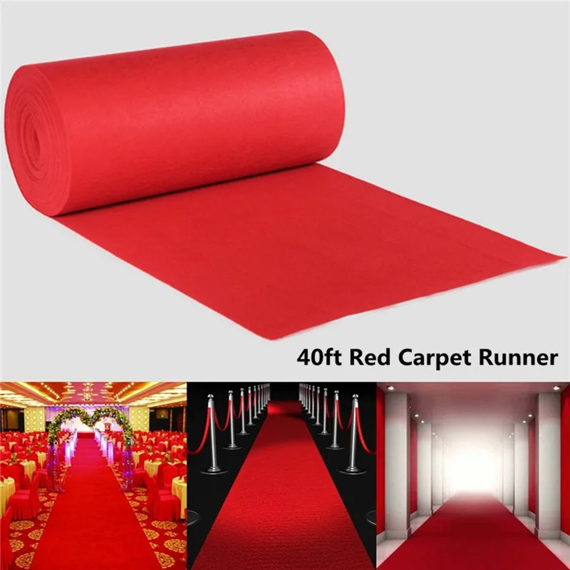 

Fashion Large Red Carpet Wedding Aisle Floor Runner Hollywood Party Decoration Wedding Supplies 1200x100cm