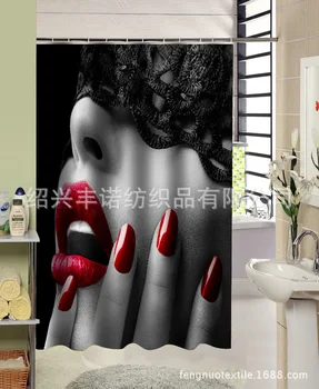 

3D printing shower curtain polyester custom shower curtain lip beauty shower curtains unique shower curtain for bathroom