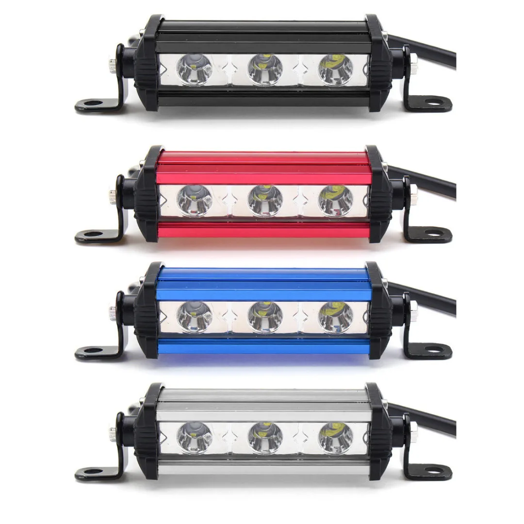 

IKVVT 4'' 9W 3 LED Work Light Bar Lamp For Motorcycle Boat SUV ATV Jeep DC12V Spot 4 Colors