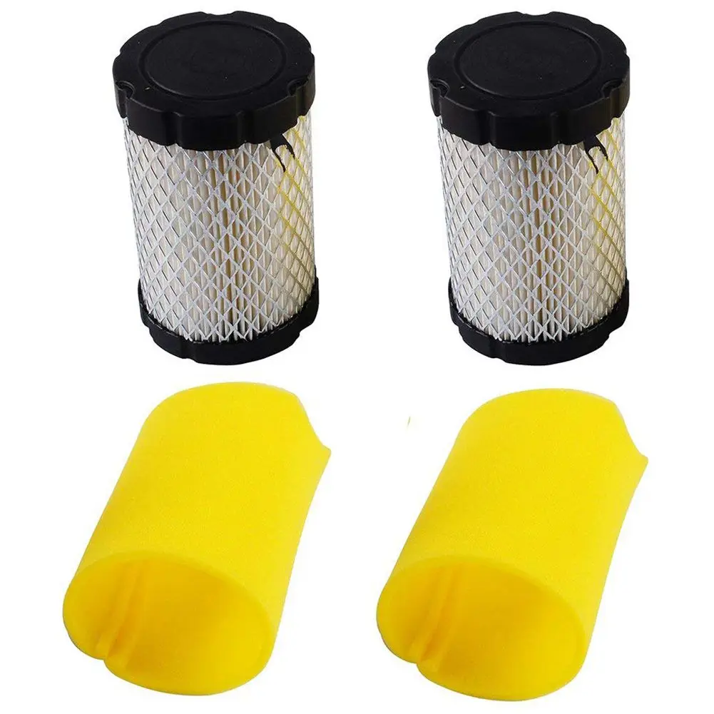 

2pcs Mower Air Filters Replace Briggs Stratton 796031 (591334 or 594201) Plus 797704 Foam Pre-Cleaner Power Tool Accessories