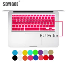 Laptop klavye kapağı için macbook air 13 pro 15 inç A1466 A1502 A1278 A1398 ab silikon klavye kapağı renkli koruyucu film