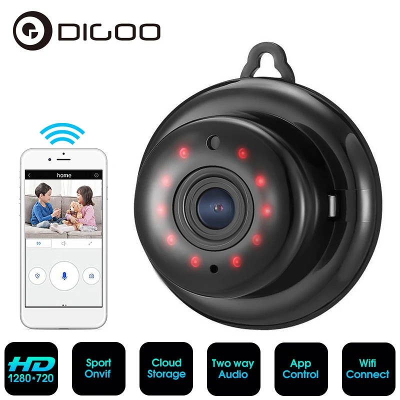 

720P HD Cloud Storage IP Camera WIFI Cam Home Security Surveillance CCTV Network Camera Night Vision Baby Monitor Mini IP Cam
