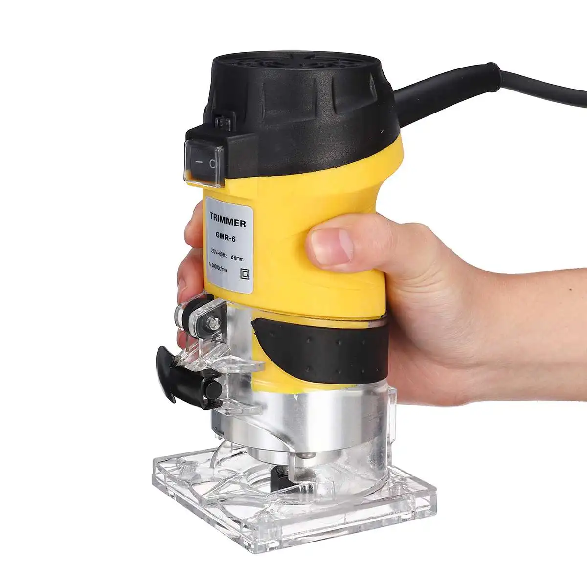

2200W Electric Hand Trimmer Wood Router 6.35mm Laminator Router Palms Joiners Woodworking Trimming Cutting Machine Tool