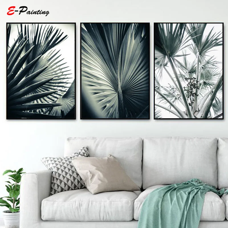 

Modern Canvas Painting Tropical Green Plant Leaf Posters Nordic Botanical Print Picture Living Room Wall Art Decor