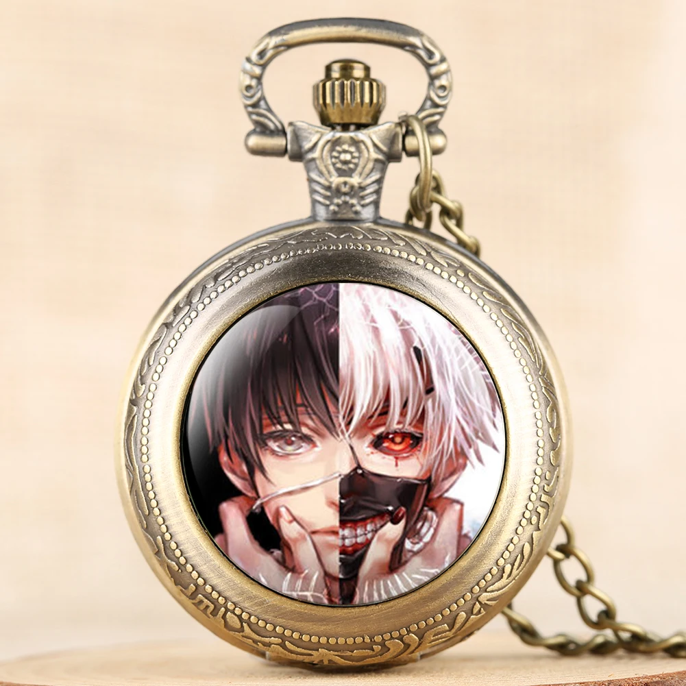 Кварцевые карманные часы Tokyo Ghoul с аниме темой Мультяшные персонажи Pandent крутые Fob