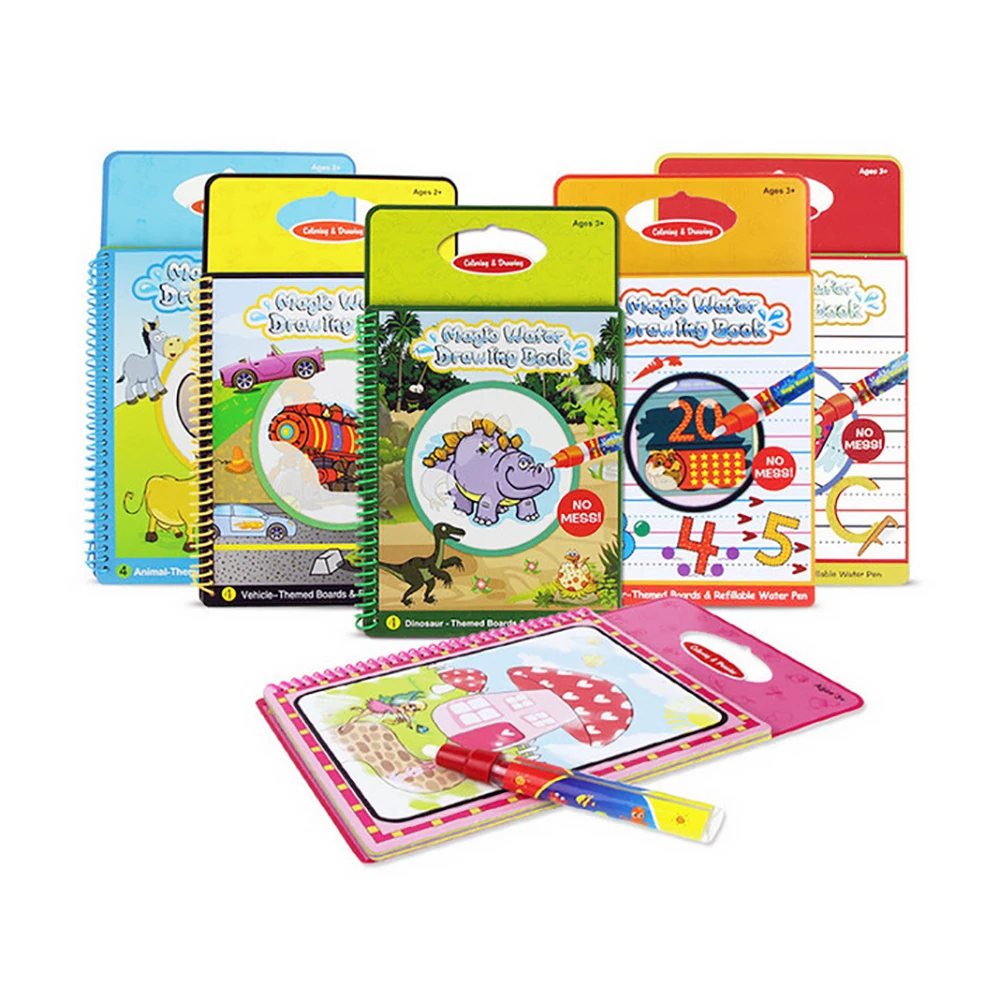

Magic Water Drawing Book Coloring Book Doodle & Magic Pen Painting Drawing Board Early Educational Toys For Kids Birthday Gift