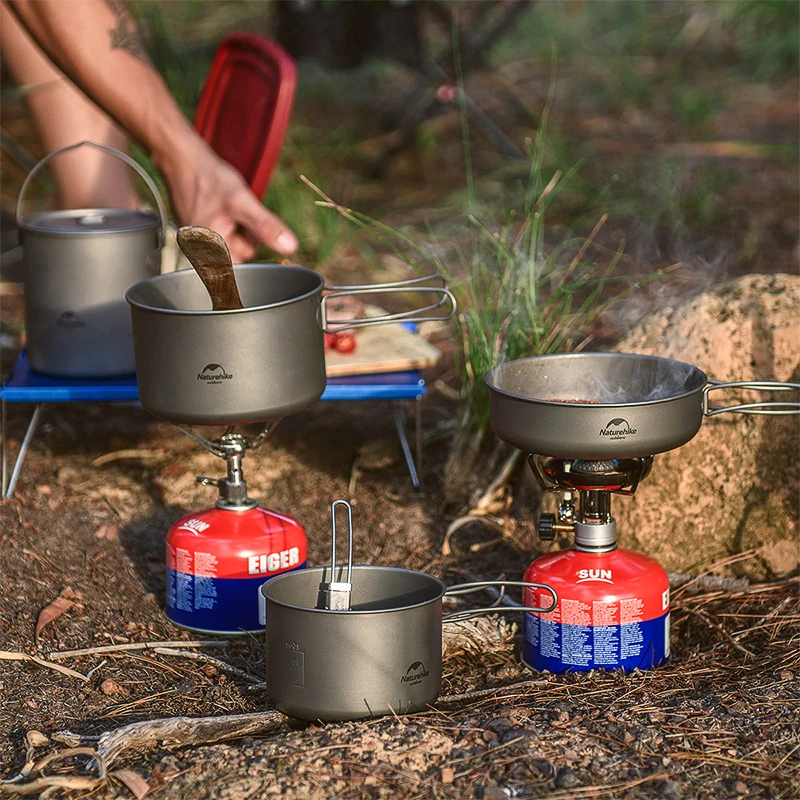 Naturehike ligero de alta fuerza de utensilios de cocina al aire libre Camping olla portátil sartén-Función de limpieza NH18T101-A