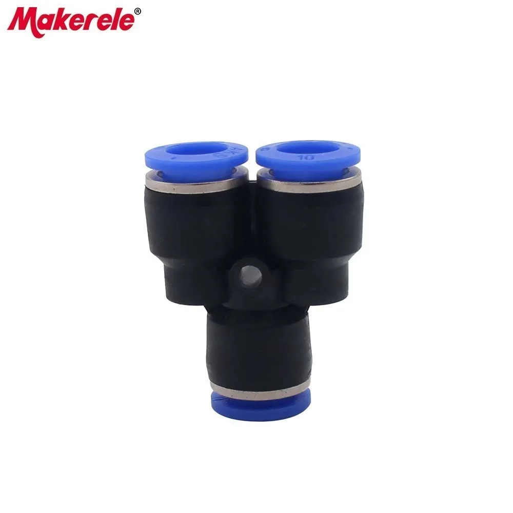 

Air Pneumatic PY10 Way Port Y Shape 10mm OD Hose Tube Push in Gas Plastic Pipe Fitting Connectors Quick Fittings 1pcs