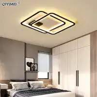 Modern Led Ceiling Lights with Remote Control Square Lamps for Living Room Flush Mount Indoor Lighting Bedroom Kitchen Bathroom