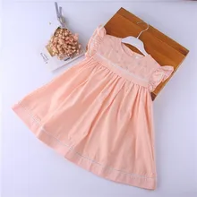 Y5564 детское красивое платье для девочек вечерние платья с цветочной вышивкой для девочек, платье принцессы Летняя праздничная одежда с оборками для девочек