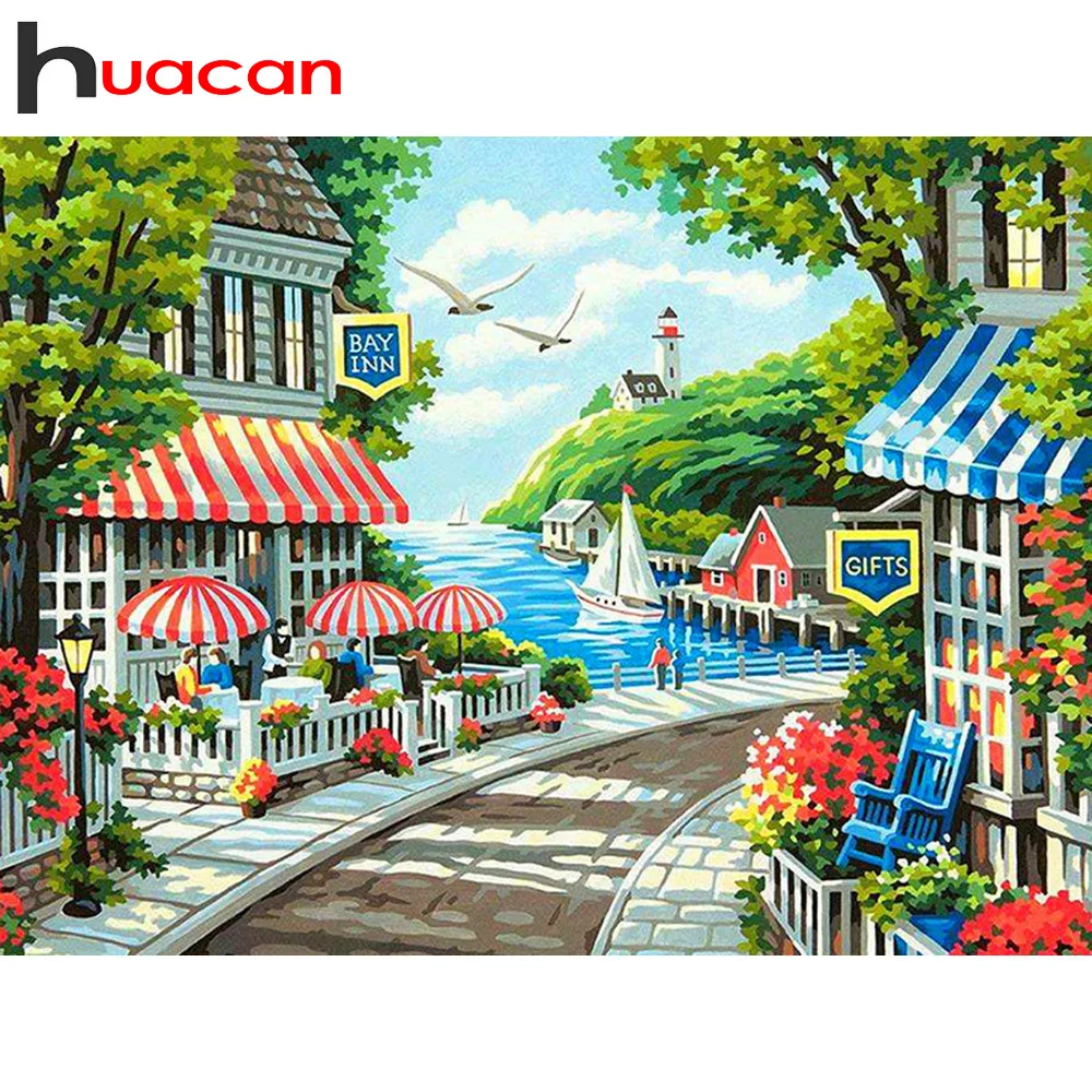 

Huacan 5D DIY Diamond Painting Full Square Landscape Embroidery Sale Picture Rhinestone Diamond Mosaic Home Decor Gift