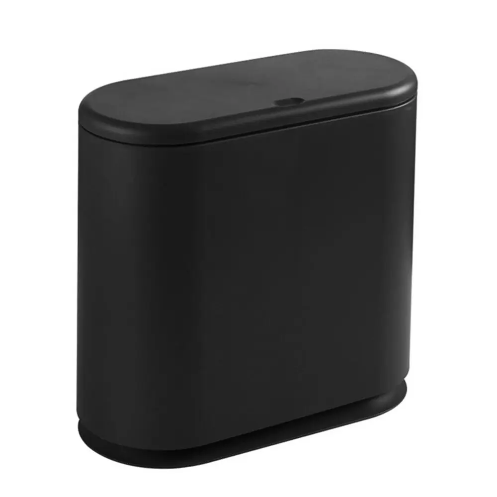 

Touch Lid Slim Trash Can Garbage Rubbish Bin Wastebasket Toilet Home Office 9 L Pressing Type Waste Bins