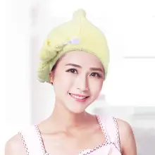 Желтая Абсорбирующая шапочка для душа, обернутые полотенца из микрофибры, шапочки для душа, банная шапочка s, Сверхтонкая быстро высыхающая шапочка для волос, аксессуары для ванной