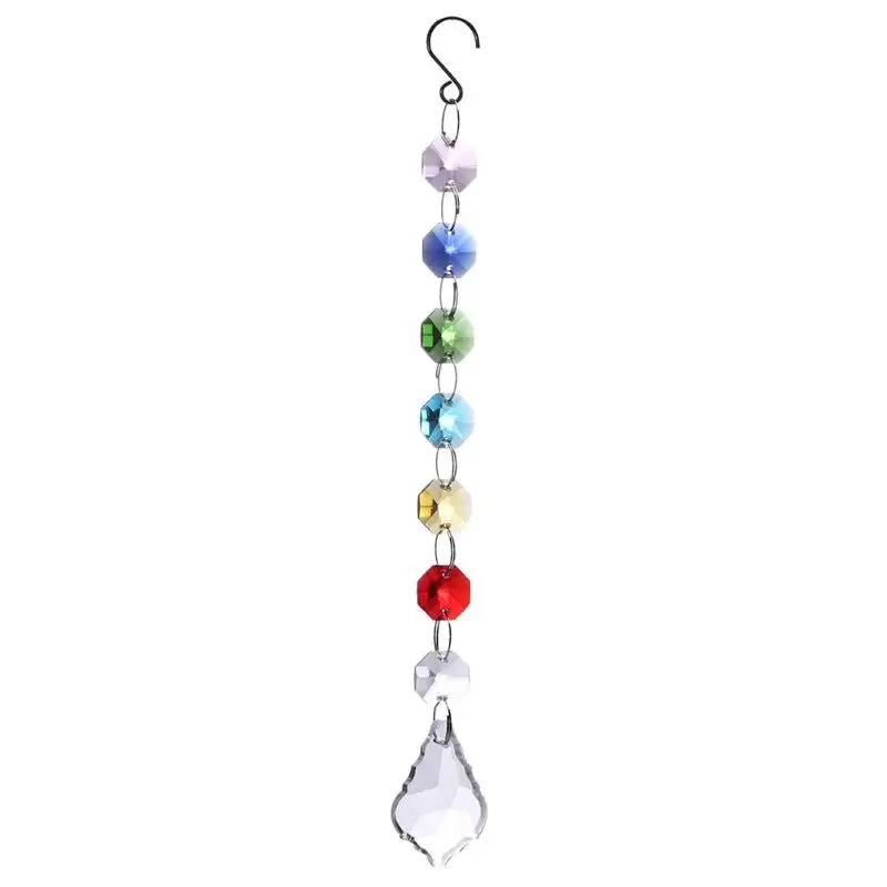 

Colorful Chakra Crystal Sun Catchers Chandelier Crystals Ball Prism Pendant Rainbow Maker Hanging Chakra Cascade Suncatcher