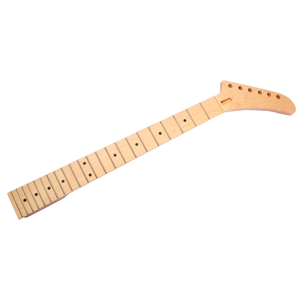 

22 Frets Guitar Neck Replacement Maple Banana Electric Guitar Neck Dot Inlay For ST Parts Guitar Accessories Parts