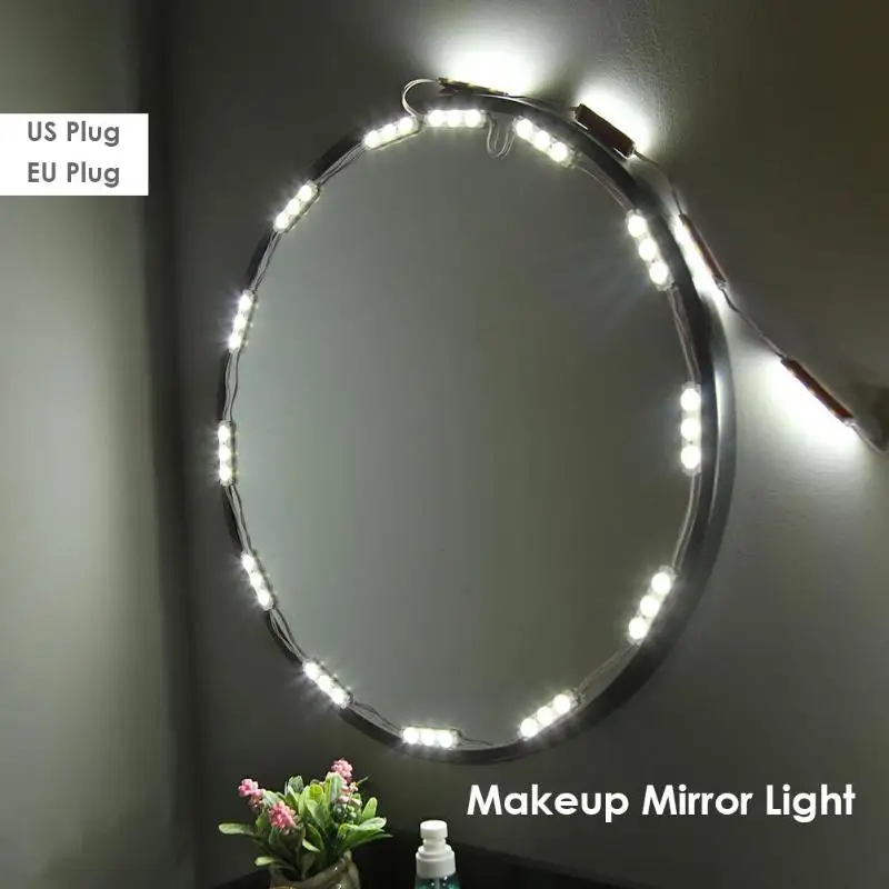 Зеркало для макияжа 60 светодиодный зеркало для макияжа с лампой P67 сенсорный затемнения Vanity лампа составляют зеркала лампы регулируется