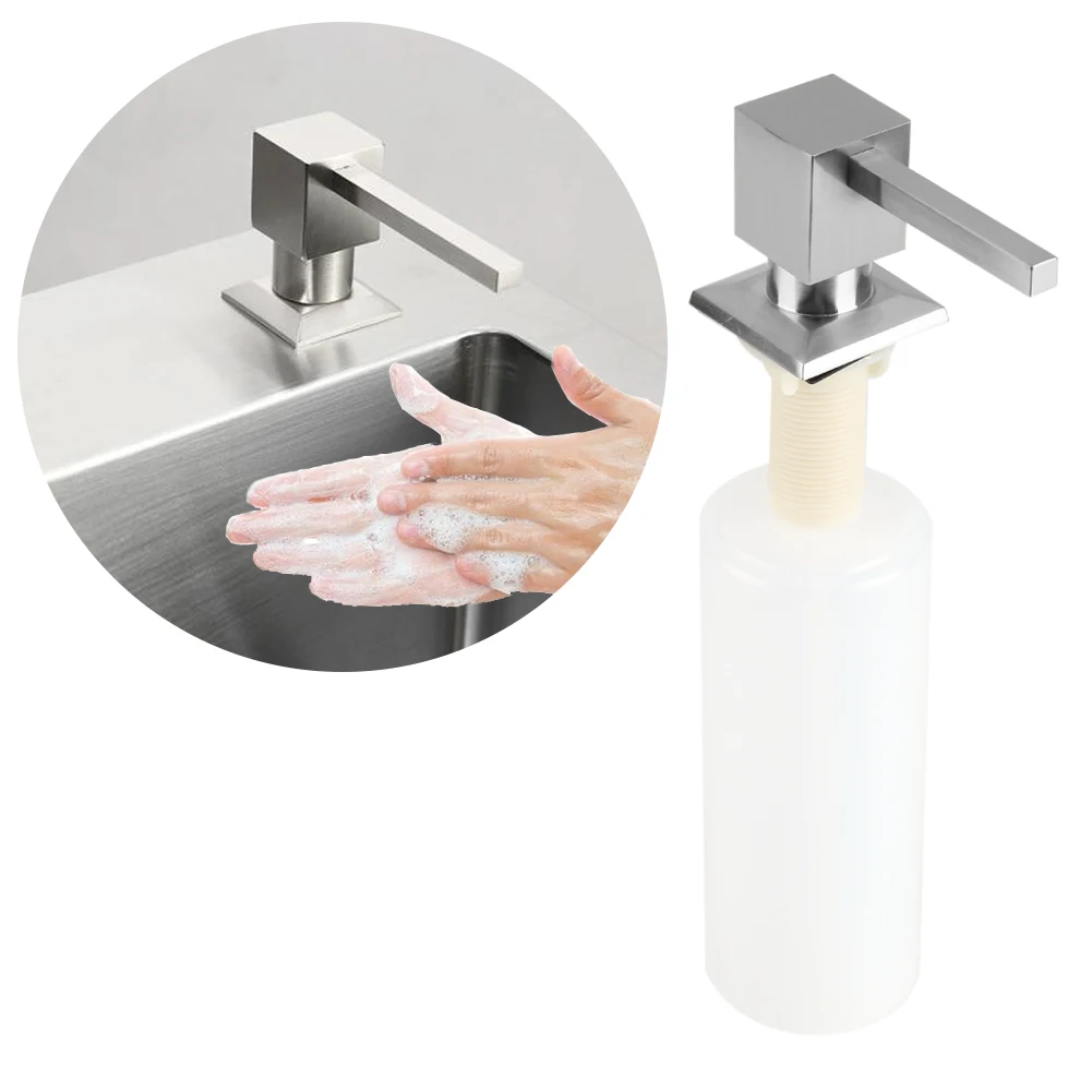 

300ml Manual Liquid Soap Dispenser Stainless Steel Head Sink Soap Shampoo Lotion Bottle Pump Bathroom Kitchen hand sanitizer
